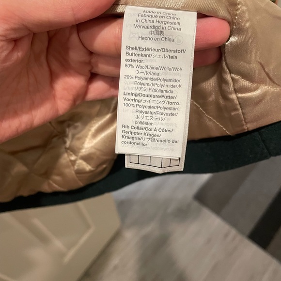 J. Crew Lodge Coat Italian Stadium Cloth Wool Nello Gori Forest Green 00 - Picture 6 of 9